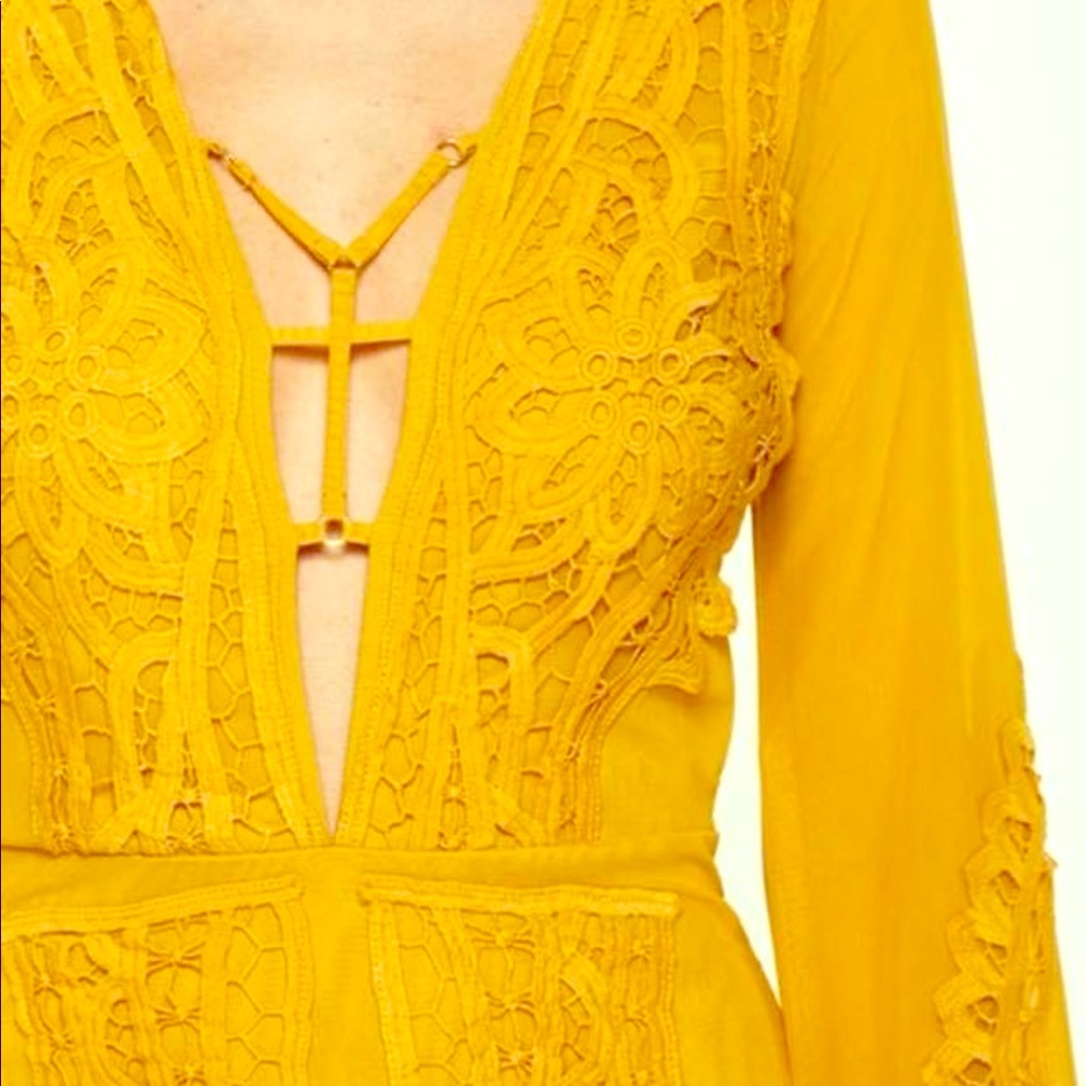 Mustard long sleeve dress
